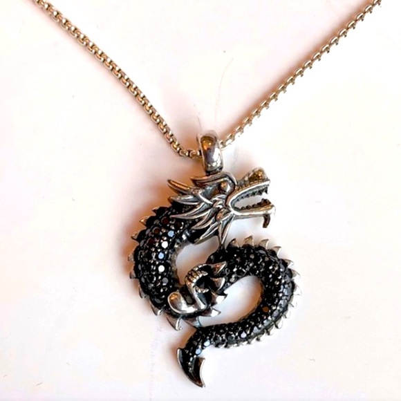 Thomas Sabo pavé Dragon Necklace 925 sterling silver - Picture 2 of 4